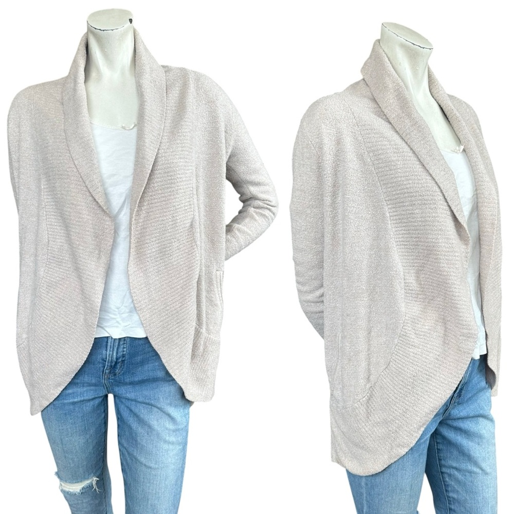 Barefoot Dreams Cozy Chic Lite 452 Circle Cardigan Light Beige Size XS/S